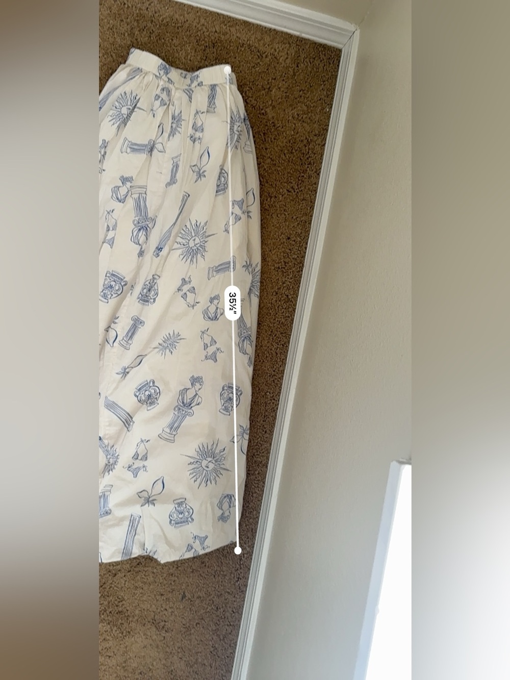 Lucky Brand Blue and White Maxi Cotton Skirt - Picture 9 of 9